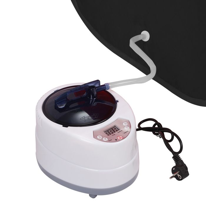 OHMG-Cuiseur Vapeur Portatif Pour Sauna Domestique-Fumoir À Vapeur-Avec Tabouret Pliant-Régulation Température Programmée-Rouge