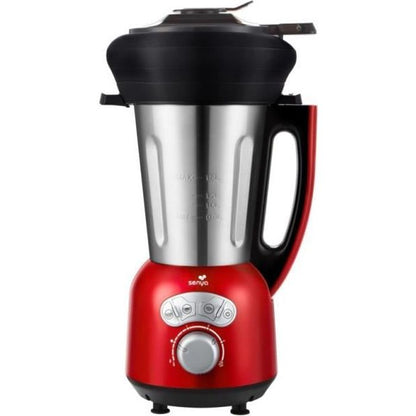 Blender chauffant mixeur et cuiseur 1,5L - Inox et crème - 1400W - Cook & Ice V3