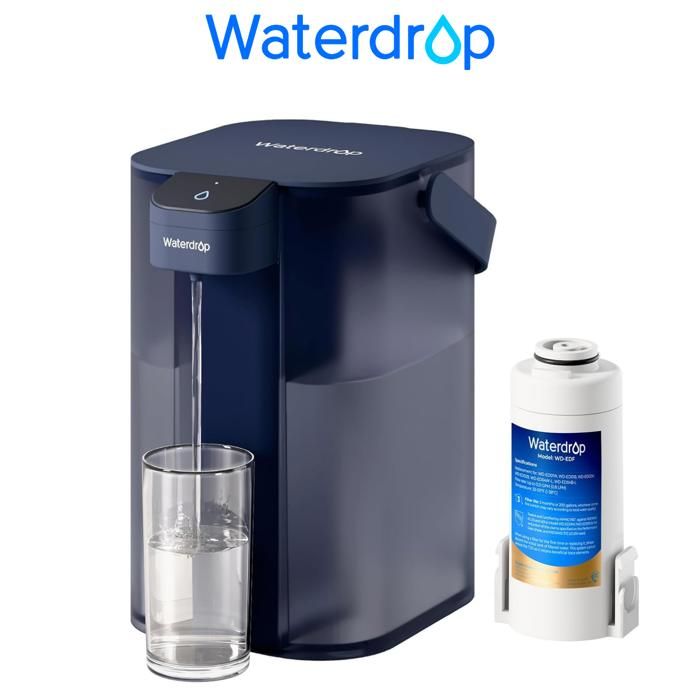 Waterdrop Pichet de filtre à eau électrique, distributeur d'eau rechargeable, système de comptoir instantané de 15 tasses(3)