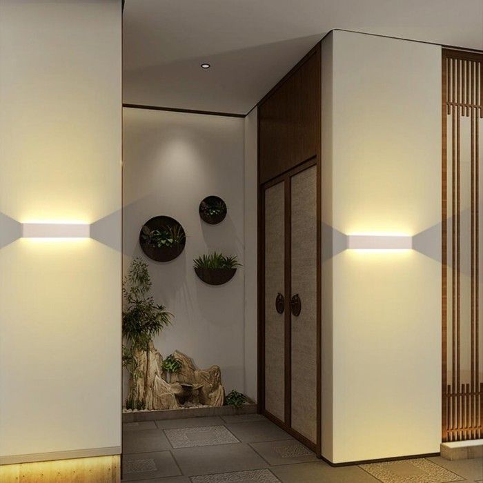 Applique murale - SMOTOP (lot de 2) - Noir - LED 6W - 24 cm