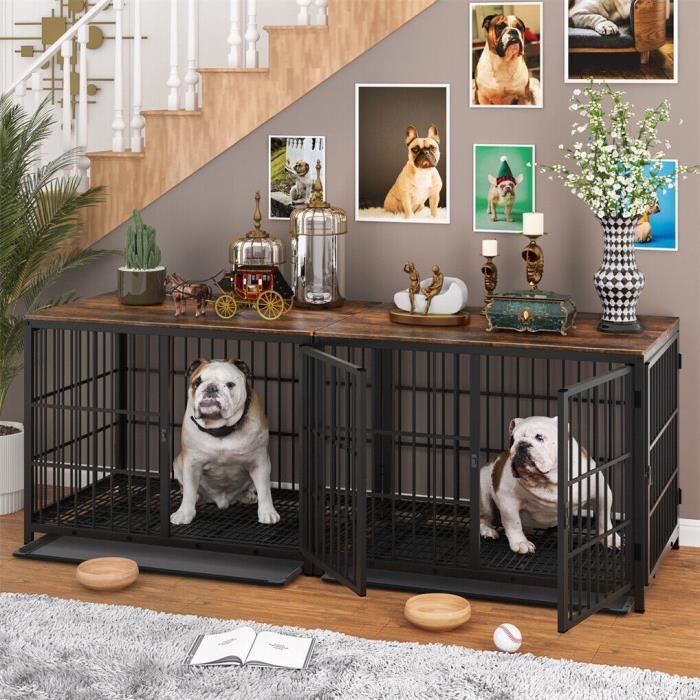 BingoPaw Cage pour Petit Chien Intérieur Caisse Chien Petite Taille Meuble Chiens 78.5x56.5x65cm