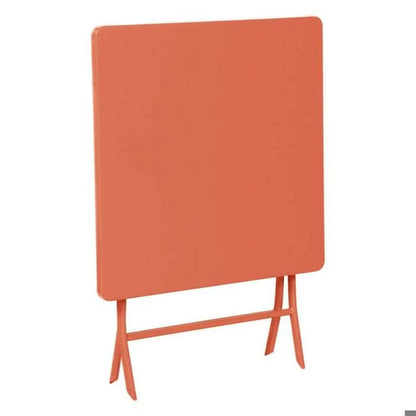 Table de jardin pliante carrée "Greensboro" pétrole 2 places en acier traité époxy - Hespéride