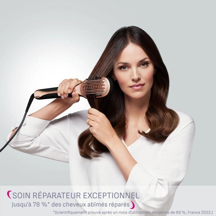 Calor Hair Therapist™ Brosse réparatrice vapeur, Soin des cheveux, CF9940C0