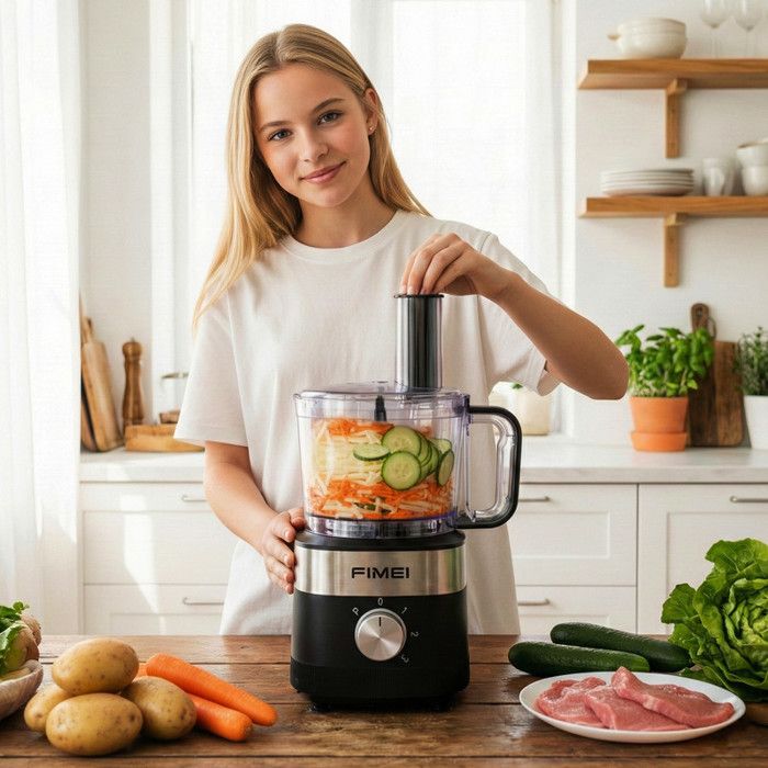 Robot culinaire - FIMEI - HGM-420 - 800W - Bol 1,5 L - 3 vitesses + Pulse