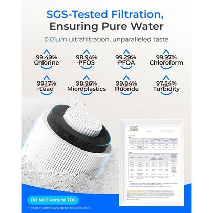 Waterdrop 10UB Système de Filtre à Eau Sous Évier avec Robinet Dédié, 11K Gallons de Filtration D'eau de Grande Capacité