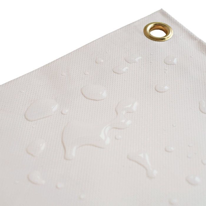 TECPLAST Bâche pour Carport 4x4 m LP640CP Blanc Crème - Garantie 8 ans - Toile PVC étanche pour abri de voiture