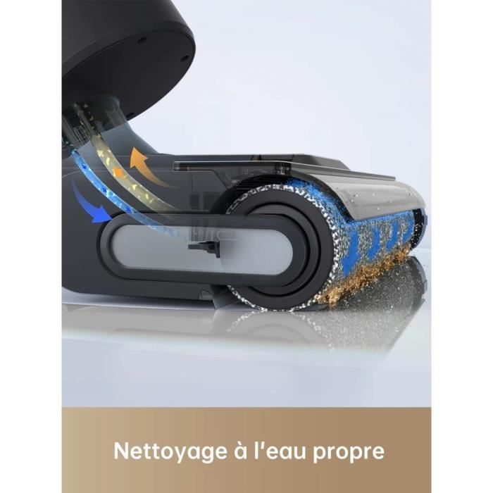 ASPIRATEUR Balai Aspirateur Laveur DREAME H12 Pro FlexReach, porte  Plat  180,schage 5 Min,18 kPa,Nettoyage Deux Bords