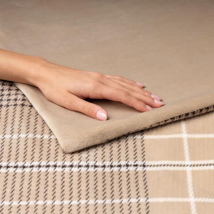 Couverture Chauffante - Imetec - Plaid chauffant 180x140 cm - 6 Températures - Technologie Anti Surchauffe Adapto - Lavable