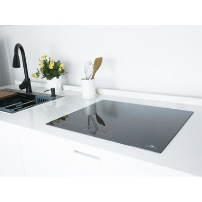 CONTINENTAL EDISON Table induction CETI3B28 3 zones, 6600W - 3 boosters - 3 minuteurs - noir