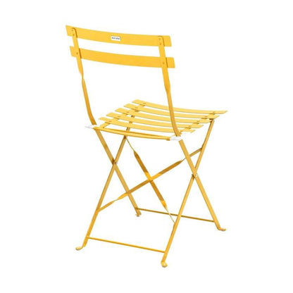 Table de jardin et 2 chaises acier 60 cm vert cactus Rome - Oviala