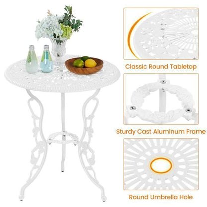 Yaheetech Ensemble de Table et Chaise Salon de Jardin Balcon Kit de Bistro 2 Chaise 1 Table en Alliage Aluminium Bronze