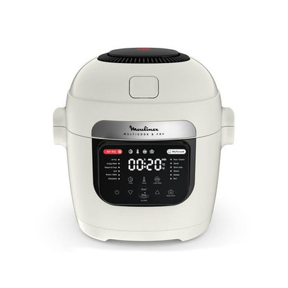 Moulinex Multicook & Fry, Multicuiseur et air fryer intégré, 12 programmes, Cuisson sur 2 niveaux, Capacité 6L, MZ730BF0