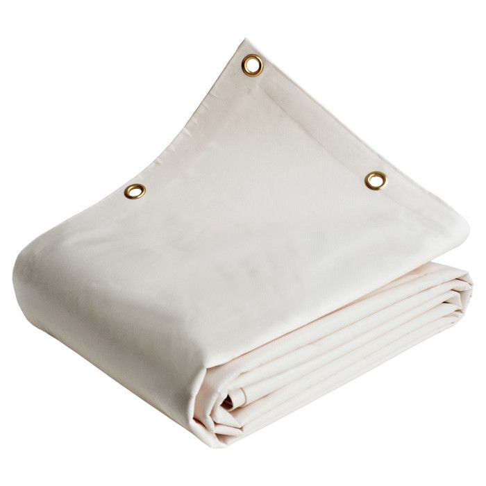 TECPLAST Bâche pour Carport 3x6 m LP640CP Blanc Crème - Garantie 8 ans - Toile PVC étanche pour abri de voiture