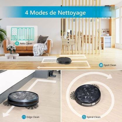 AIRROBO P20 Aspirateur Robot sans fil 4000 Pa - Spécial Poils d'Animaux - Autonomie 120 Min - Compatible App et Alexa