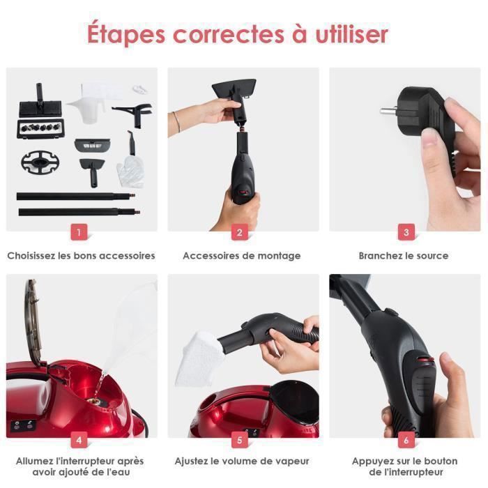 Nettoyeur Vapeur à Main 1500W Punaises de Lit COSTWAY-Réservoir 400 ml-2 Bar-14 Accessoires-125 ℃-Verrou de Sécurité Enfants-Vert