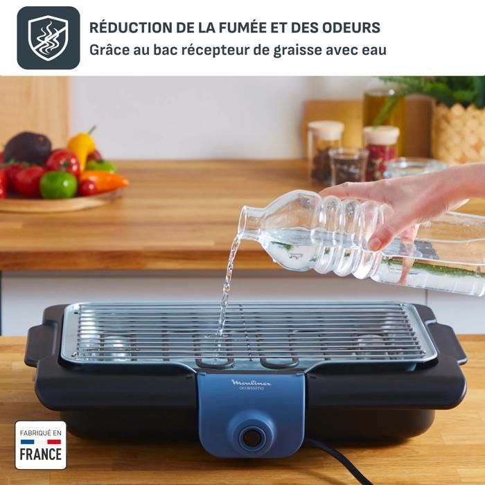 MOULINEX BBQ ELECTRIQUE BG135812 ACCESSIMO PIEDS 2100 W GRILLE AMOVIBLE