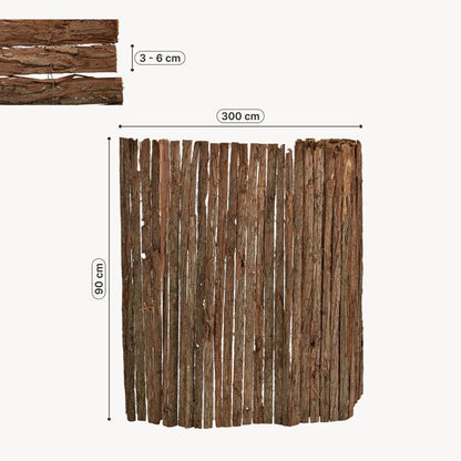 Canisse en écorce Zamora 300 x 160 cm naturel