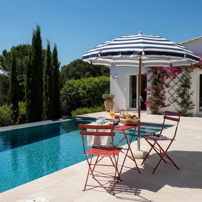 Table de jardin et 2 chaises acier 60 cm vert cactus Rome - Oviala