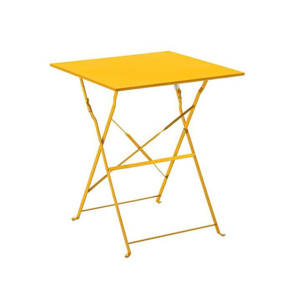 Table de jardin et 2 chaises acier 60 cm vert cactus Rome - Oviala