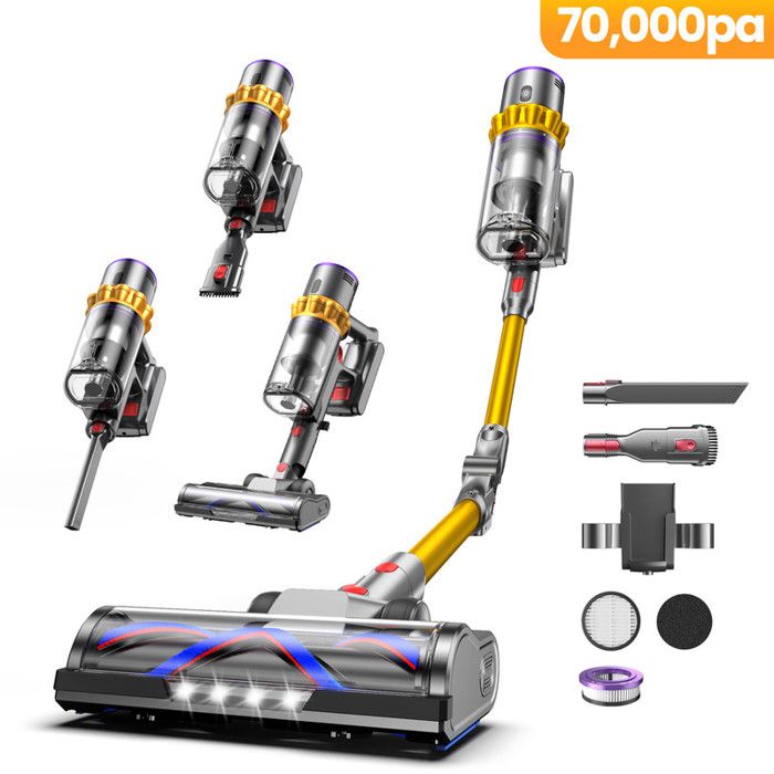 Aspirateur balai sans fil - YOIMOIMO - 70000 Pa - 650W - Autonomie 70 min