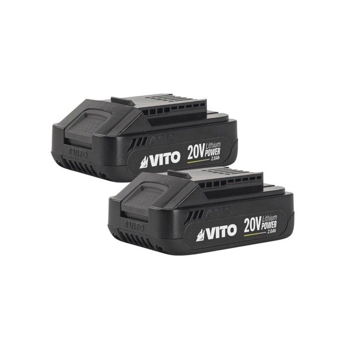 Coupe Bordure sans fil 20V + 2 Batteries 2AH + Chargeur + Jeu de 20 lames coupantes VITO