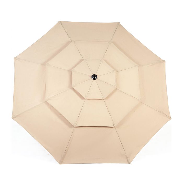Parasol - Gutent - Double face - Rectangulaire - Kaki - 294x294x250cm