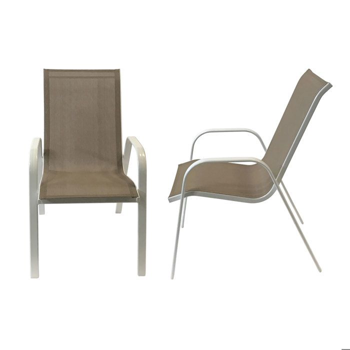 Lot de 4 chaises MARBELLA en textilène gris - aluminium gris anthracite