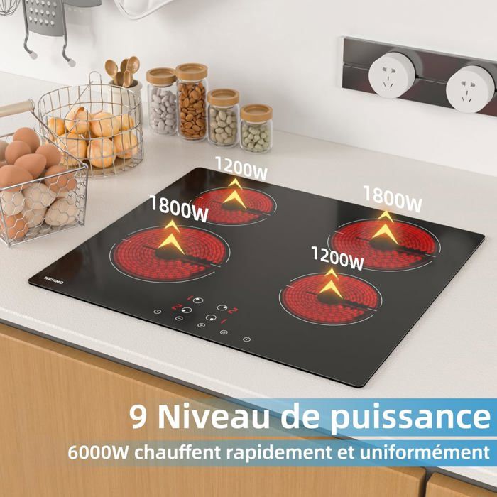 Plaque vitrocéramique WEHIMO XINLT2V-48 4 foyers 7200W