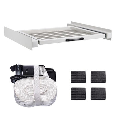 Kit de Superposition pour Lave-Linge Sèche-Linge Standard 60 cm avec Porte-Serviettes Blanc - EN.CASA