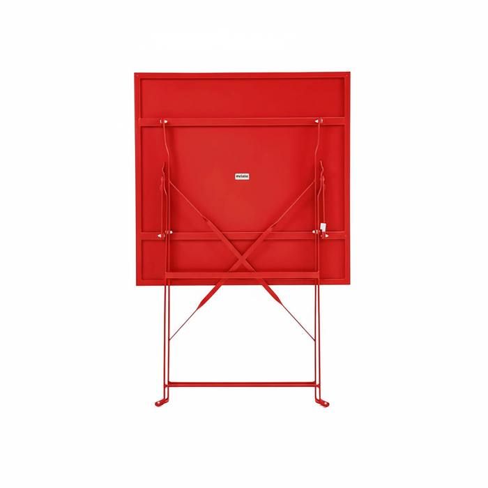 Table de jardin et 2 chaises acier 60 cm vert cactus Rome - Oviala