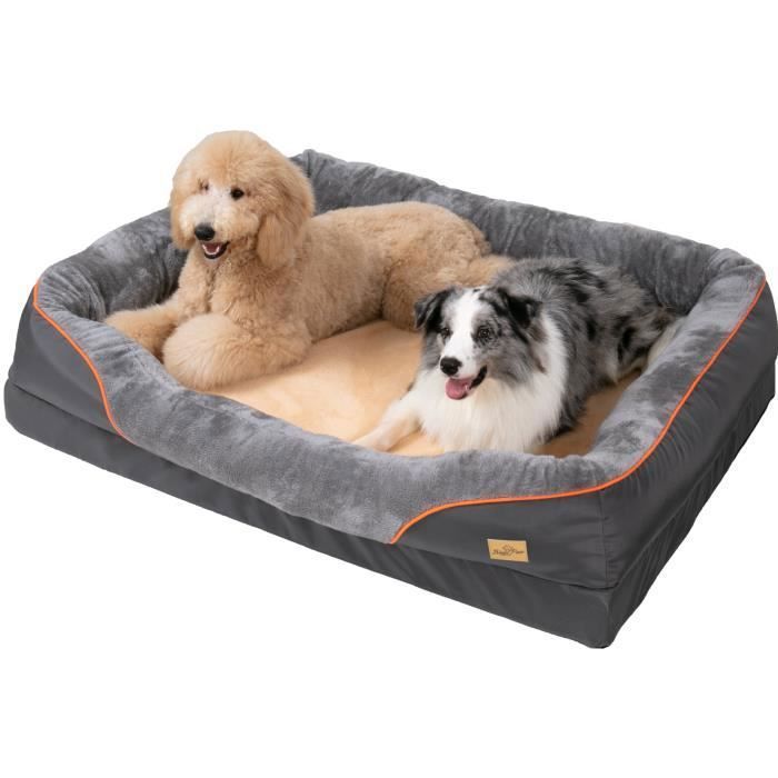 BingoPaw Panier Chien XXL Lit pour Chien Grande Taille Coussin pour Chien Déhoussable Orthopétique 97 x 72 x 30 cm