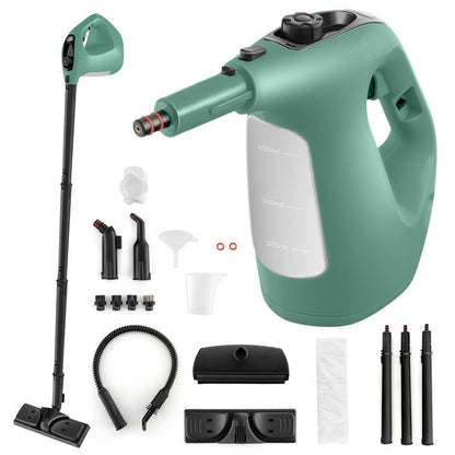 Nettoyeur Vapeur à Main 1500W Punaises de Lit COSTWAY-Réservoir 400 ml-2 Bar-14 Accessoires-125 ℃-Verrou de Sécurité Enfants-Jaune