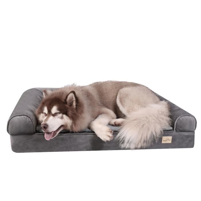 BingoPaw Panier Chien XXL Déhoussable Canapé Chien Orthopedique Ultra Doux Lit pour Chien Grande Taille, 135 x 100 x 24 cm