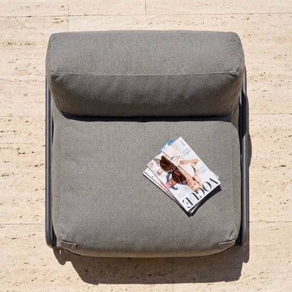 Chauffeuse pour salon de jardin modulable avec structure jaune clair  Mixi, Oviala