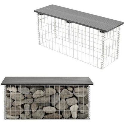 WPC banc du jardin gabion marron clair (teck)