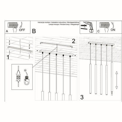 Suspension en Acier - NOVASTEL - Blanc - IP20 - Max 8W LED - G9 - Style Moderne