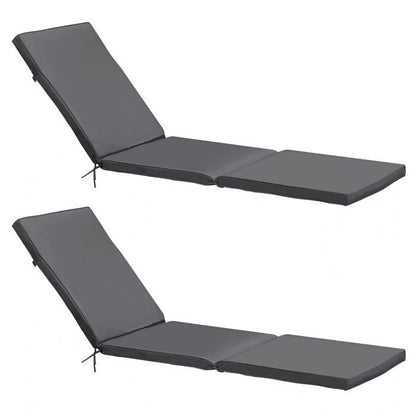 Lot de 2 coussins bain de soleil polyester bleu 186 x 53 x 5 cm Picchu - Oviala