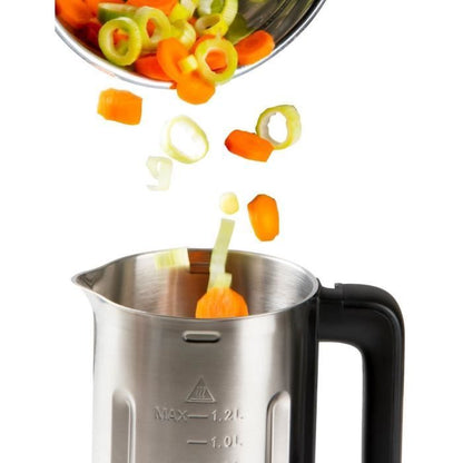 Blender chauffant DOMO – gris - 2,2 L – 7 programmes – 1000 Watt - DO716BL