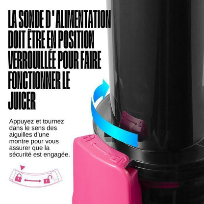 Extracteur de Jus - VENTRAY - Ginnie - Compact - 100 Watt - Rose vif