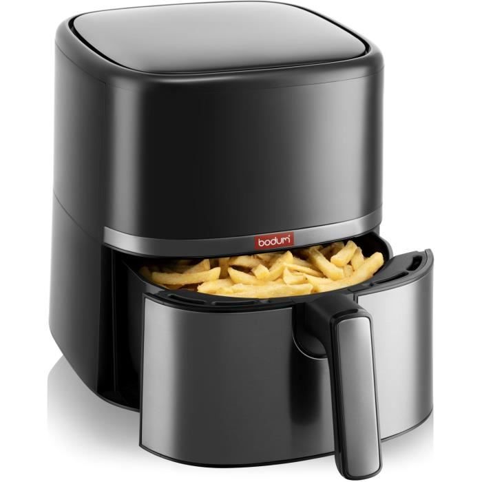 Friteuse sans huile - BODUM - Double compartiment 3,2L et 5,1L - 2700 W - Noir