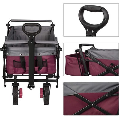 Chariot de manutention pliable WOLTU - capacité de charge 80kg - Anthracite