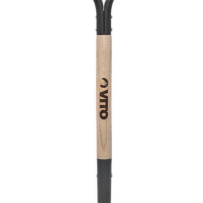 Pack 4 outils de jardin Acier Manche en Bois Fourche + Pelle carrée + Pelle ronde + Bêche VITO