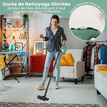 Nettoyeur Vapeur Polyvalent 2000W COSTWAY Punaises de Lit-Réservoir 1,5L,19 Accessoires 4,0 Bar-Voyant LED-108℃-Acariens Violet