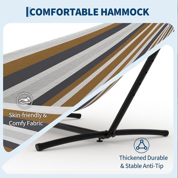 Hamac Double avec Support - 450 lbs, Toile Coton & Coussin Amovible - Pour Jardin, Intérieur/Extérieur, Vert