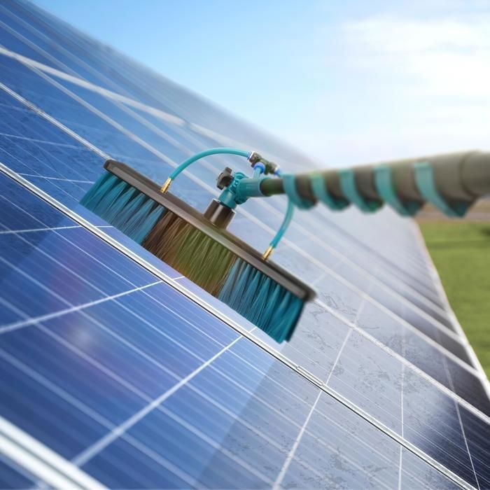 Sillar Perche télescopique avec système d'alimentation en eau intégré pour le lavage des vitres et du photo - 7,37mvoltaïque