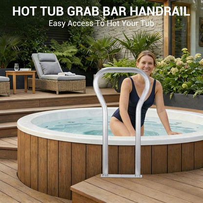 Rampe De Piscine 42.1x19.7in Aluminium Antidérapant, Barre Murale avec Embases, 100kg, Pour Piscine, Spa, Quai, Kit complet inclus