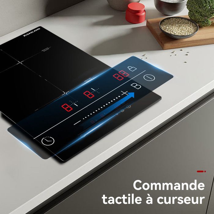 GASLAND IH30BF Plaque à Induction 30cm, Table de Cuisson Encastrable à Induction 2 Foyers 3500W