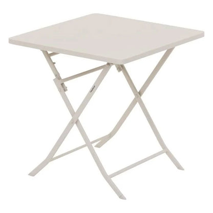 Table de jardin pliante carrée "Greensboro" pétrole 2 places en acier traité époxy - Hespéride