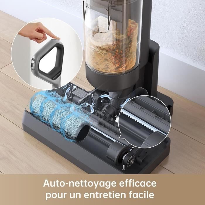 ASPIRATEUR Balai Aspirateur Laveur DREAME H12 Pro FlexReach, porte  Plat  180,schage 5 Min,18 kPa,Nettoyage Deux Bords