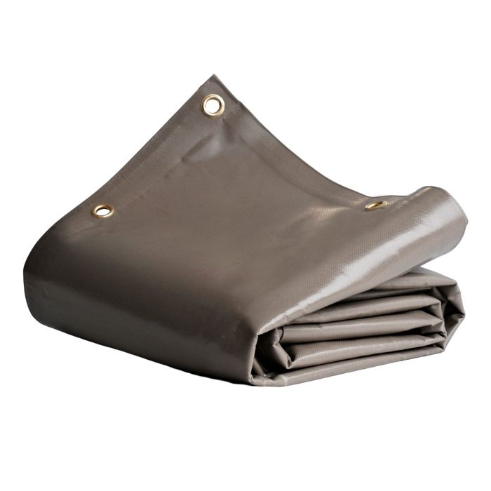 TECPLAST Bâche pour Carport 2,5x3 m LP640CP Taupe - Garantie 8 ans - Toile PVC étanche pour abri de voiture